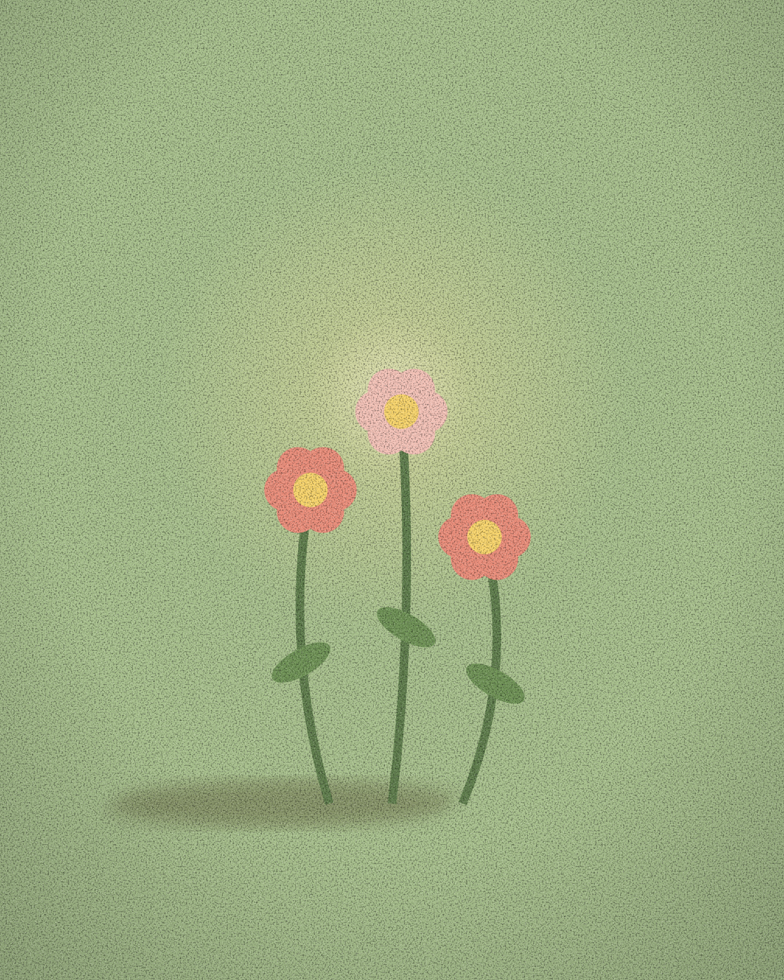 草花タイプ（乙・きのと）のイメージ。風に揺れる草花。